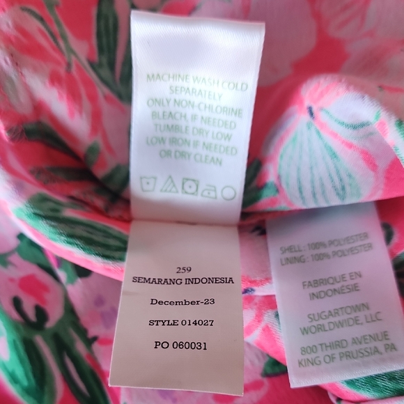 Lilly Pulitzer Maude Satin Romper Roxie Pink Size 4 - Picture 13 of 13